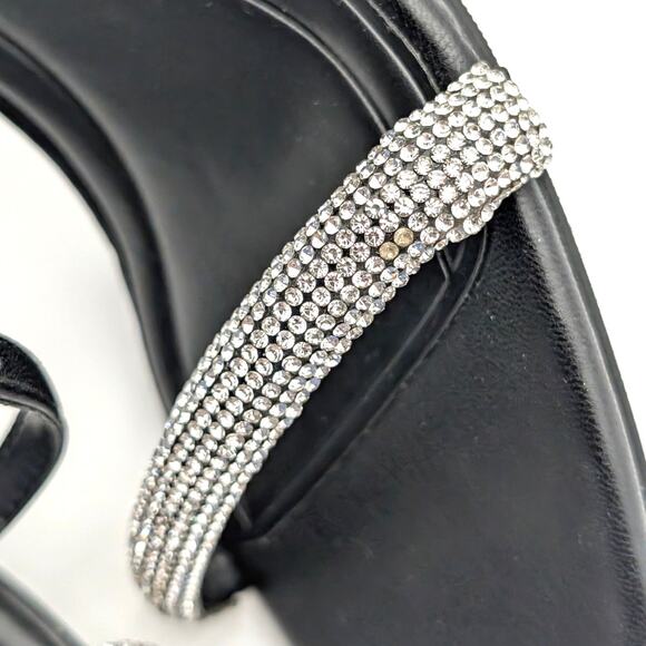 Open Edit Taytum Ankle Strap Sandal Open Toe Women's Black Size US7M EU37.5 - Picture 14 of 16